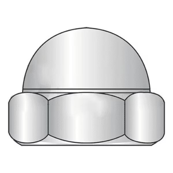 Low Crown Cap Nut, M6-1.00, Steel, Zinc Plated, 12 mm H, 2000 PK, Newport Fasteners, Mfr#: 677869-BR-2000